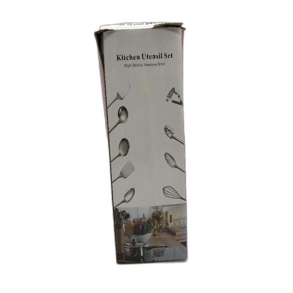 29 Piece Silver Stainless Steel Metal Cooking Utensils Set with Hanging Hook NEW
