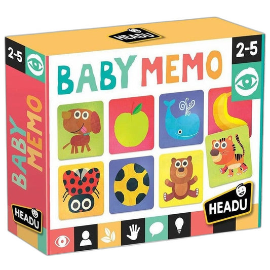 Headu 50pcs Baby Memo Chunky Cardboard Memory Play Tiles for Ages 2 -5 Years NEW