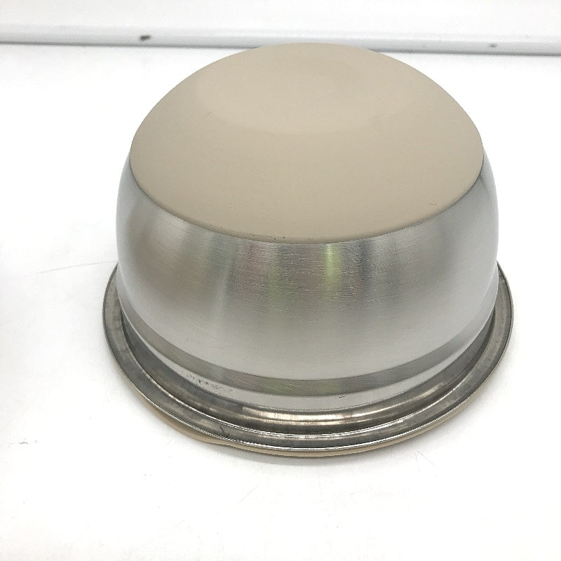 6 Piece Beige Silicone Base Stainless Steel Mixing Bowls with Lids Set NEW