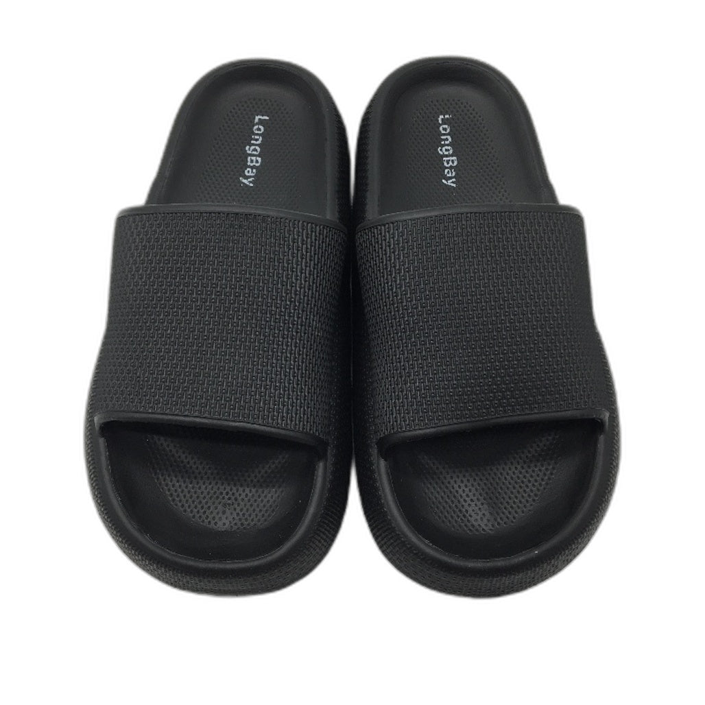 Longbay Black Original Cloud Everyday Comfort Sliders Size Ladies 8 EU39-40 NEW