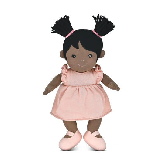 Apple Park Kids 100% Organic Cotton Mia Dusty Rose Muslin Soft Doll Ages 3+ NEW