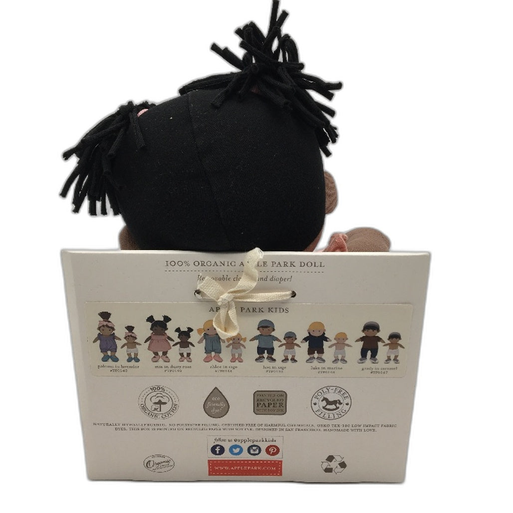 Apple Park Kids 100% Organic Cotton Mia Dusty Rose Muslin Soft Doll Ages 3+ NEW