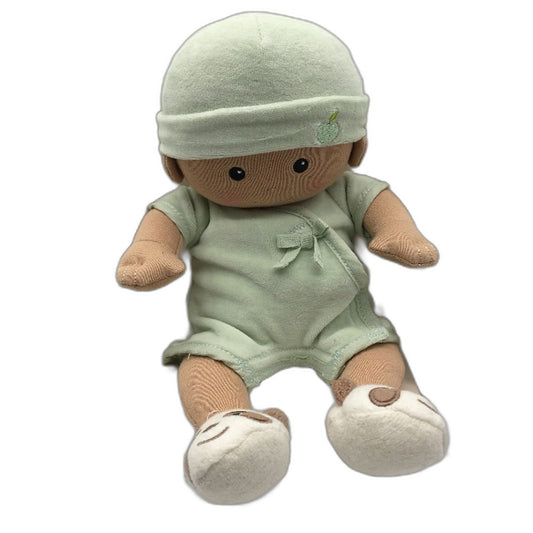 Apple Park Kids 100% Organic Cotton Baby In Mint Muslin Soft Doll Ages 3+ NEW
