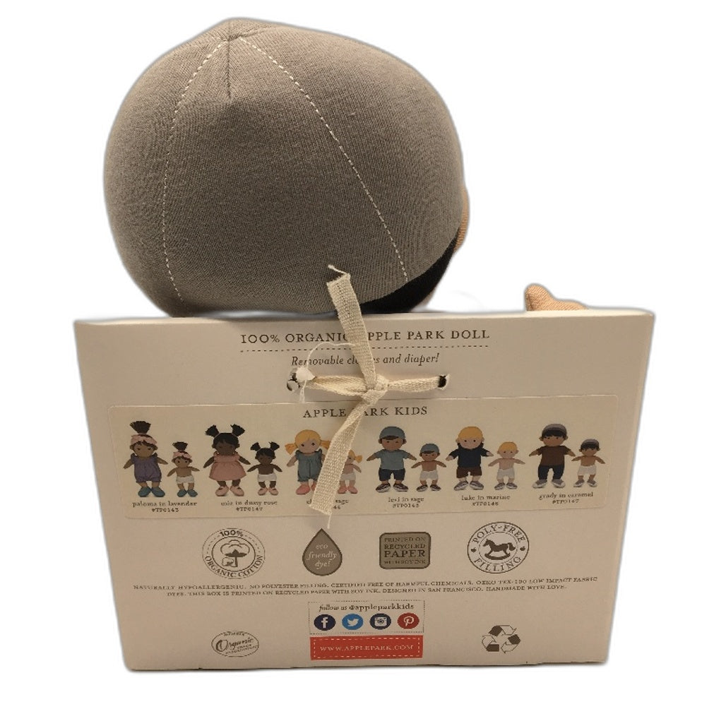 Apple Park Kids 100% Organic Cotton Grady Boy Muslin Soft Doll Ages 3+ NEW