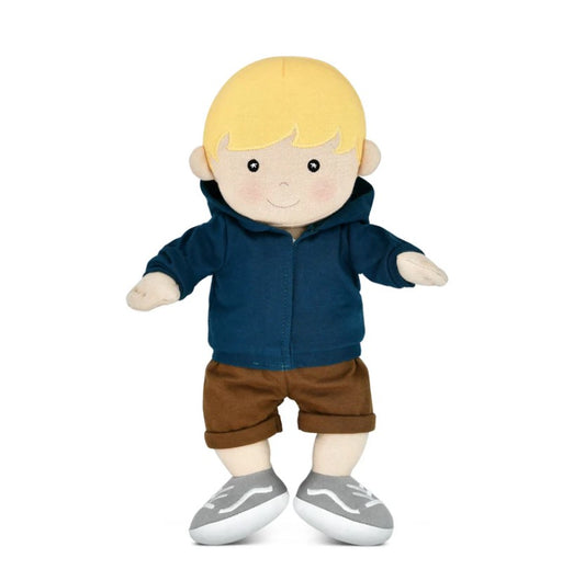 Apple Park Kids 100% Organic Cotton Luke Boy Muslin Soft Doll Ages 3+ NEW