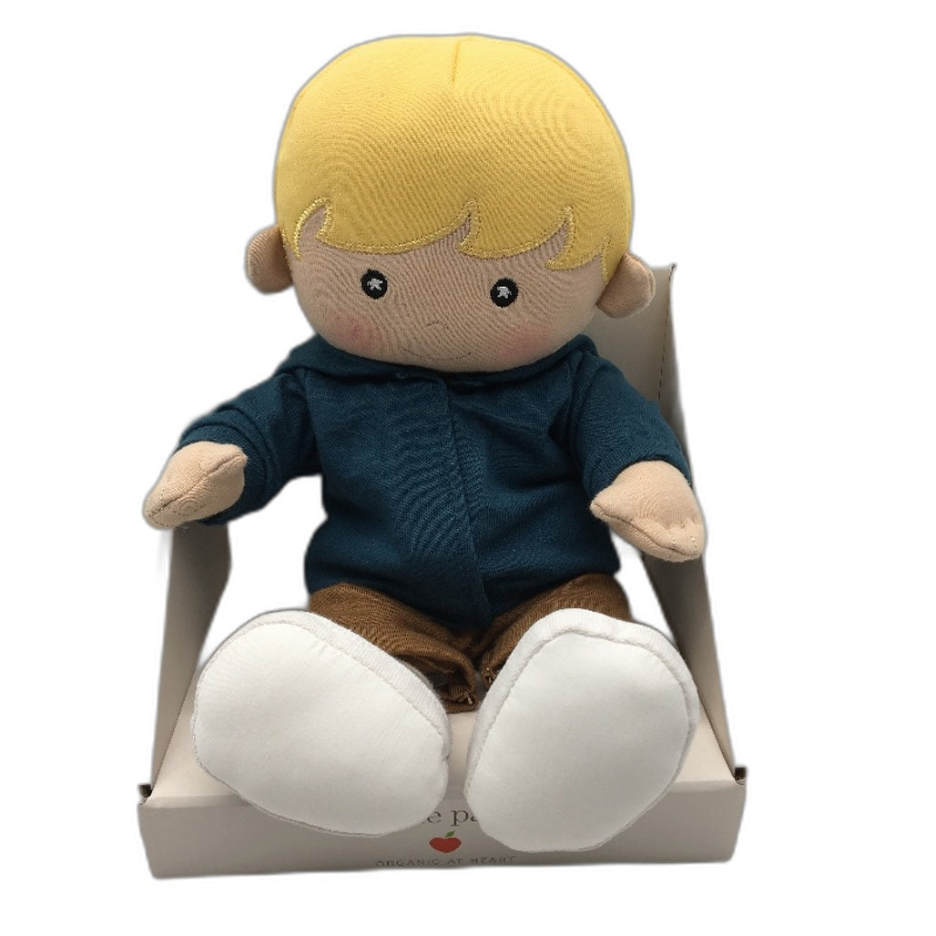 Apple Park Kids 100% Organic Cotton Luke Boy Muslin Soft Doll Ages 3+ NEW