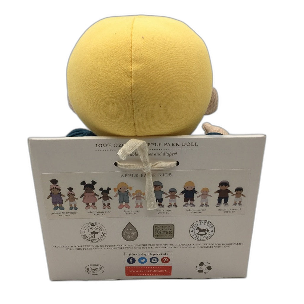 Apple Park Kids 100% Organic Cotton Luke Boy Muslin Soft Doll Ages 3+ NEW