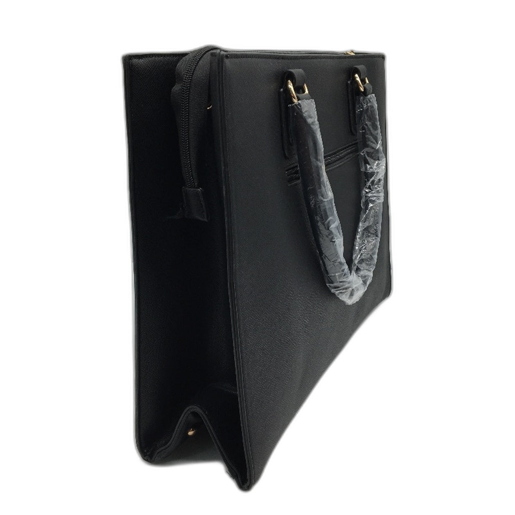Newhey Black Leather Look Laptop Bag for Women 15.6 Inch Work Tote & Purse NEW