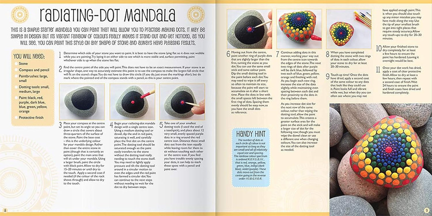 Hinkler Paint Your Own Mandala Stones Hand Made Art Complete Starter Kit NEW