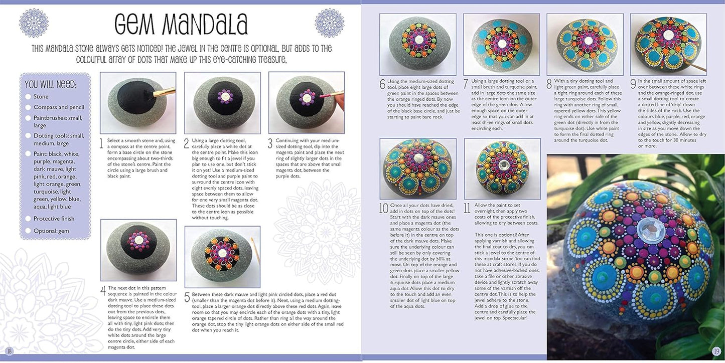 Hinkler Paint Your Own Mandala Stones Hand Made Art Complete Starter Kit NEW
