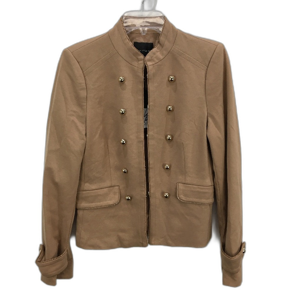 Portmans Camel Tan Gold Button Accent Conductor Style Jacket Ladies Size 10 NEW