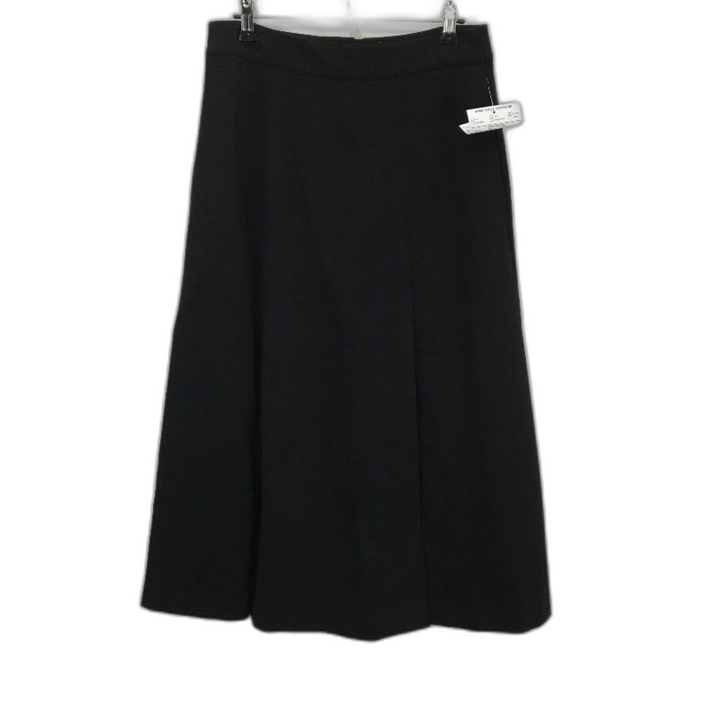 Myer Basque Sample Black Thigh Split Stretch Panelled Long Skirt Size 10 NEW