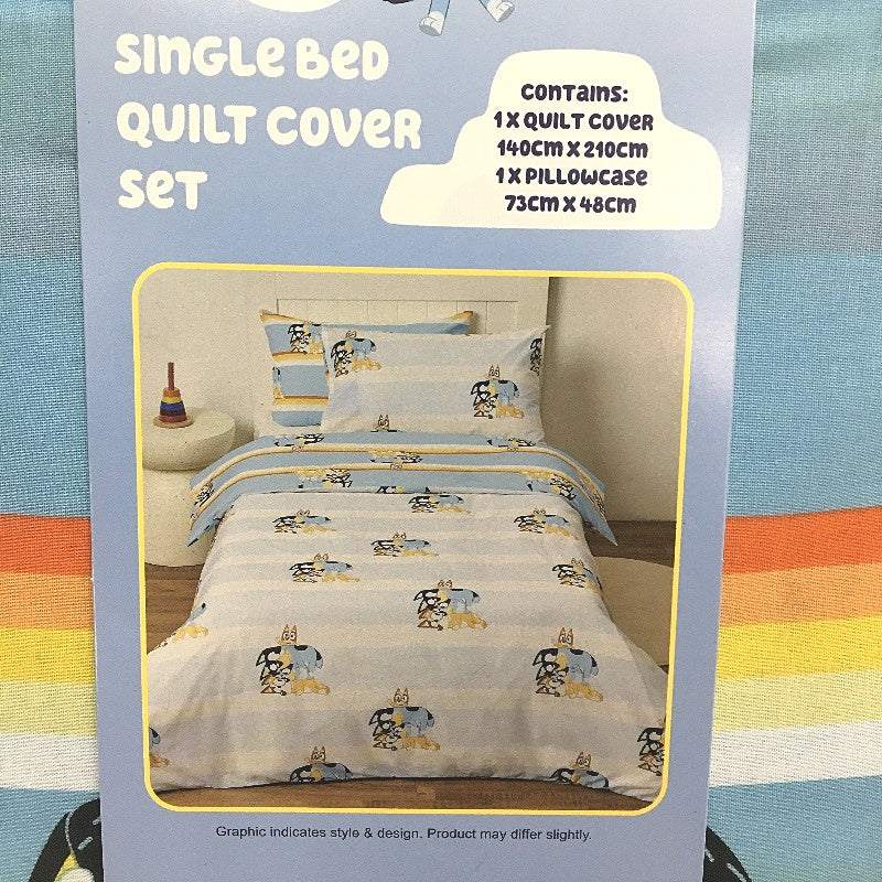 Kirkton House Bluey & Friends 100% Cotton Reversible Quilt Cover Set SINGLE NEW