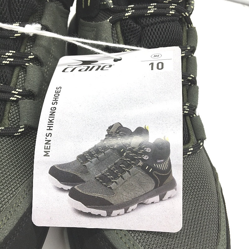 Crane Low Cut Lace Up Black Grey Hiking Sneaker Style Shoes Mens Size 10 NEW
