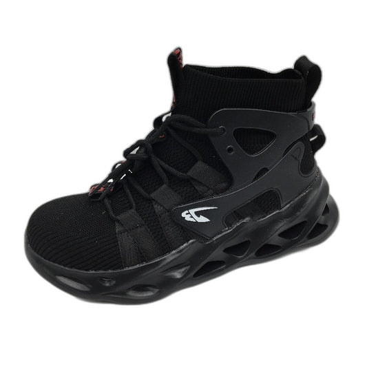 9KSAEFTYJB Safety Steel Toe Black Lace Up Work Sneaker Shoes Mens EU 40 NEW