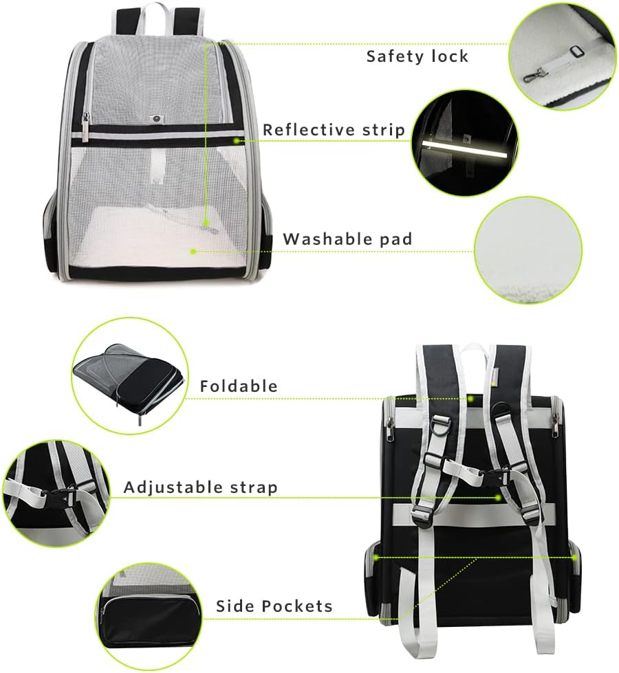 Texsens Innovative Traveler Bubble Backpack Pet Carriers for Cats & Sml Dogs NEW