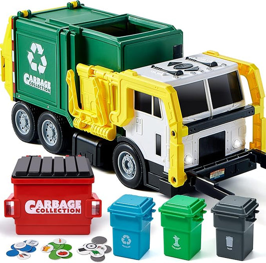 JOYIN 35pcs 16 Inch Friction Powered Large Garbage Truck Toy Ages 3 and Up NEW