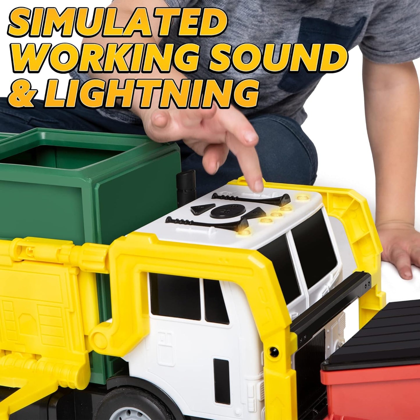 JOYIN 35pcs 16 Inch Friction Powered Large Garbage Truck Toy Ages 3 and Up NEW