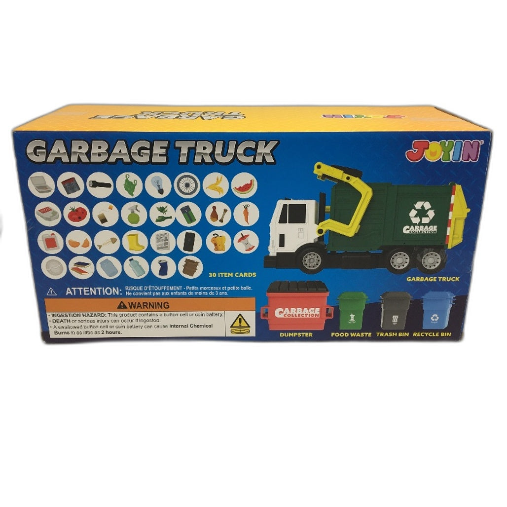 JOYIN 35pcs 16 Inch Friction Powered Large Garbage Truck Toy Ages 3 and Up NEW