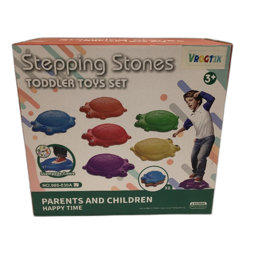 8 Piece Frog Balance Stepping Stone Indoor Outdoor Obstacle 265lbs Capacity NEW