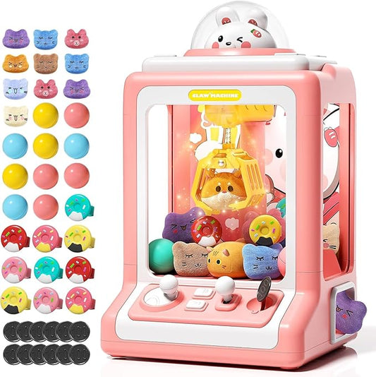 Pink Rabbit Mini Plushie Desktop Claw Vending Machine Toy Ages 3 and Up NEW