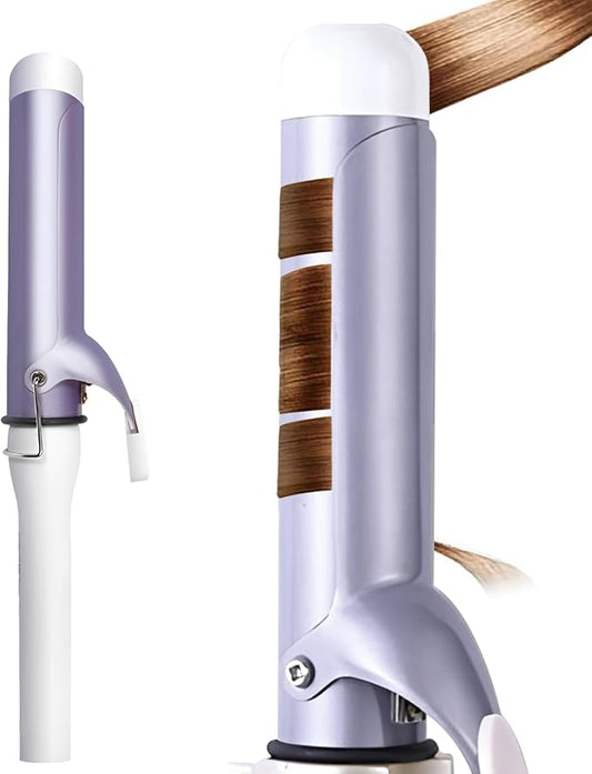40mm Ceramic Barrel 220V 50Hz 5 Heat Mode Hair Curling Iron in Purple White NEW