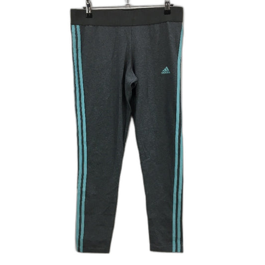 Adidas Loungewear Essentials 3 Stripes Grey Marle Leggings Ladies Size Large NEW
