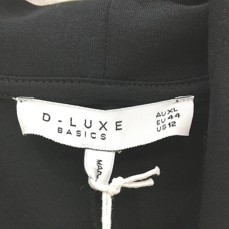 Decjuba D-Luxe Basics Neoprene Hoodie Black Maxi Dress Ladies Size XL NEW