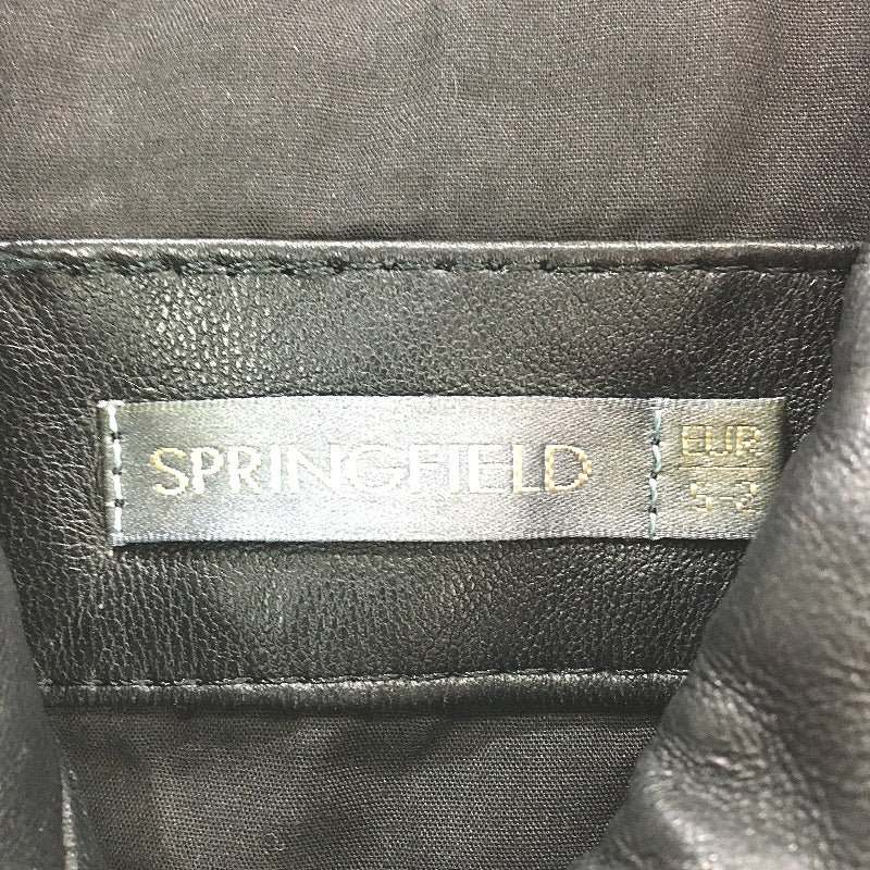 Springfield Double Lined Black Lamb Leather Shell Biker Jacket Ladies Size S-2