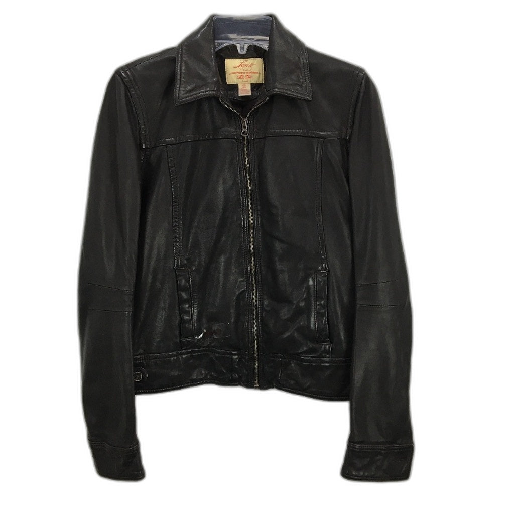 Levi's Positively Superior Vintage Black Leather Biker Jacket Ladies Size Medium