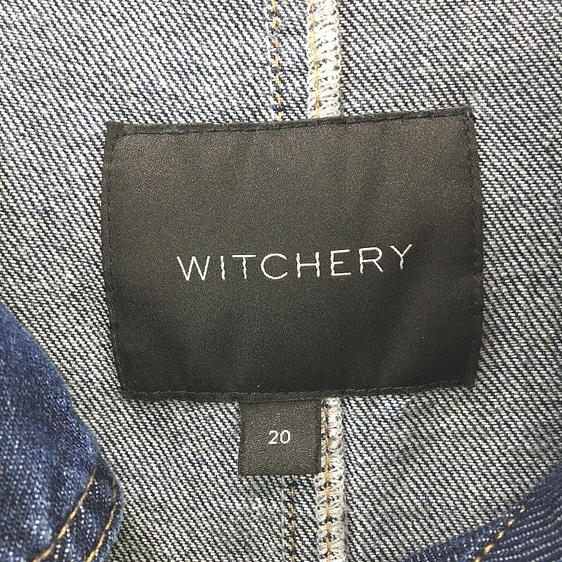 Witchery Denim Longline Indigo Blue Button Through Midi Dress Ladies Size 20