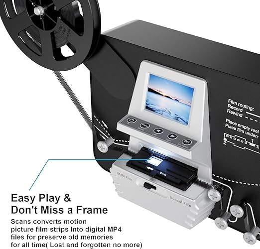 Eyesen 8mm & Super 8 Reels Movie Maker Pro Film to Digital Scanner Converter NEW