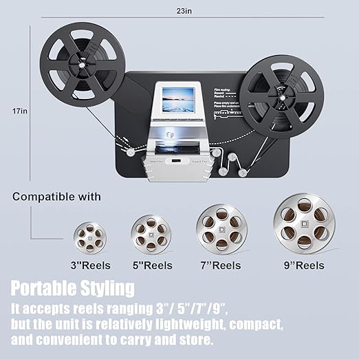 Eyesen 8mm & Super 8 Reels Movie Maker Pro Film to Digital Scanner Converter NEW