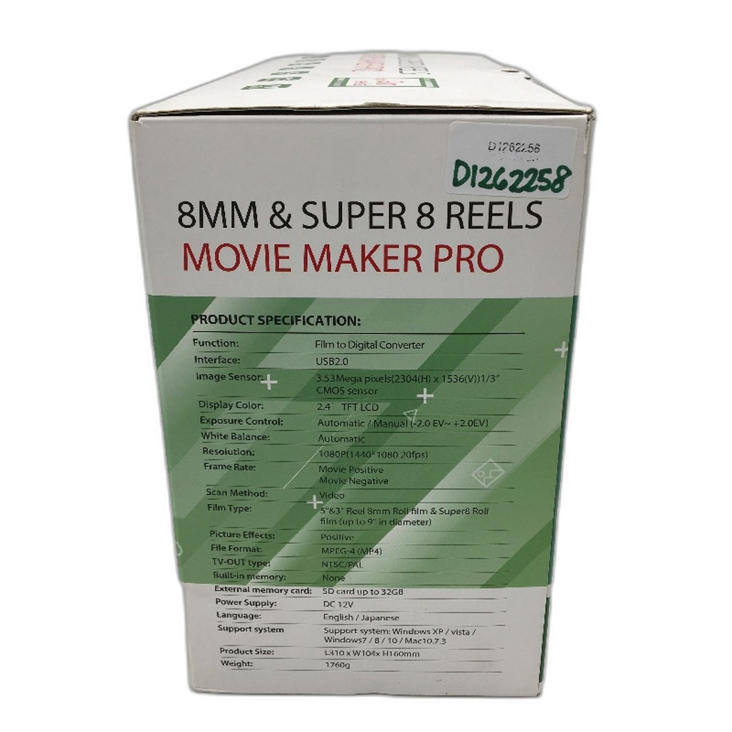 Eyesen 8mm & Super 8 Reels Movie Maker Pro Film to Digital Scanner Converter NEW