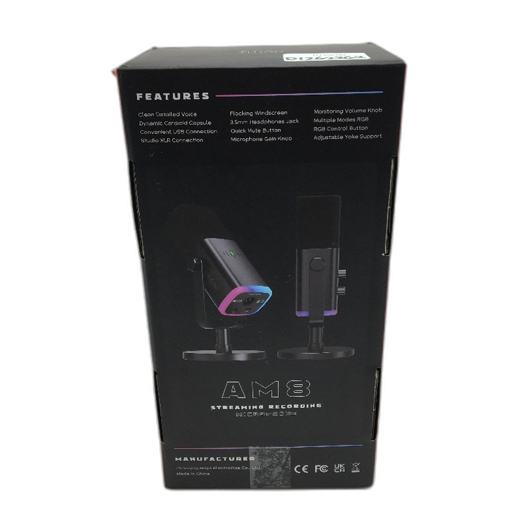 Fifine AM8 RGB Streaming Recording Microphone USB C and XLR Connector NEW