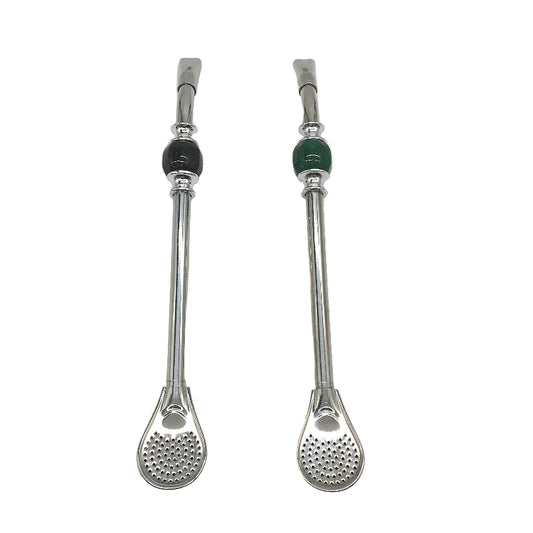 Cuopru Set of 2 Yerba Mate Bombillas Set Reusable Stainless Steel Straws NEW