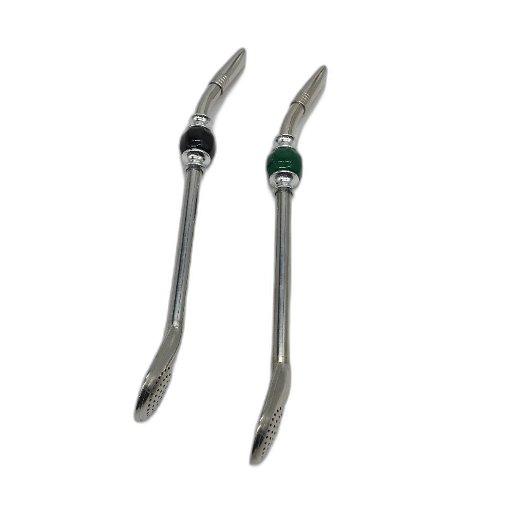 Cuopru Set of 2 Yerba Mate Bombillas Set Reusable Stainless Steel Straws NEW