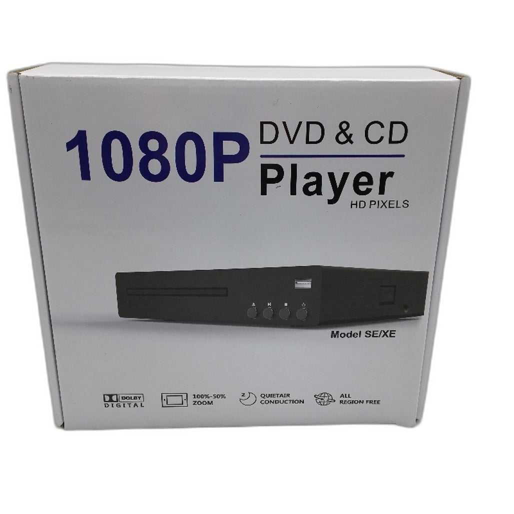 SE/XE 1080p HD All Region Free Compact DVD and CD Player with Remote NEW