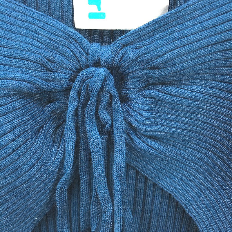 Valleygirl Longsleeve Ribbed Cut Out Teal Midi Dress Ladies Size Medium NEW