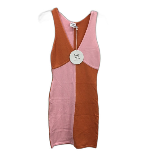 Princess Polly Sienna Block Pink Knit Mini Dress Ladies Size AU 10 Tall NEW
