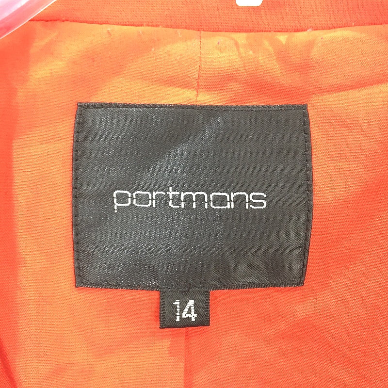 Portmans Fully Lined Double Breasted Orange Blazer Jacket Ladies Size AU 14