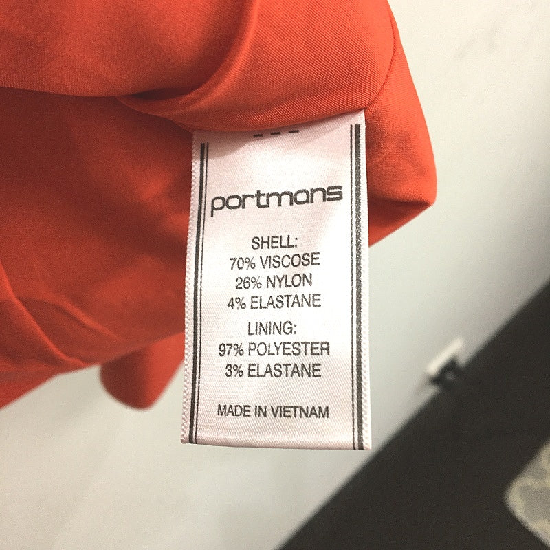 Portmans Fully Lined Double Breasted Orange Blazer Jacket Ladies Size AU 14