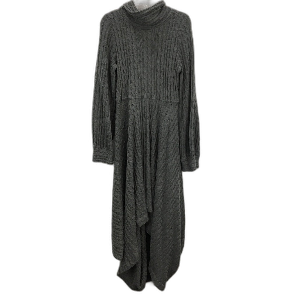 Blauuw by Monica Turtleneck Wool Knit Grey Maxi Dress Ladies Size Large