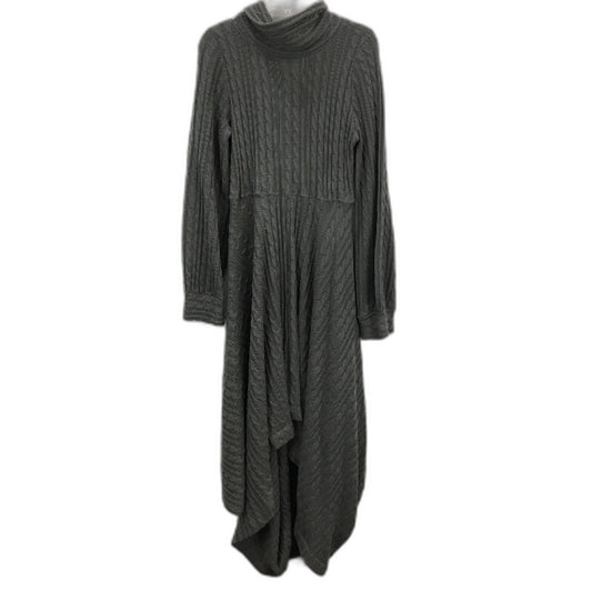 Blauuw by Monica Turtleneck Wool Knit Grey Maxi Dress Ladies Size Large