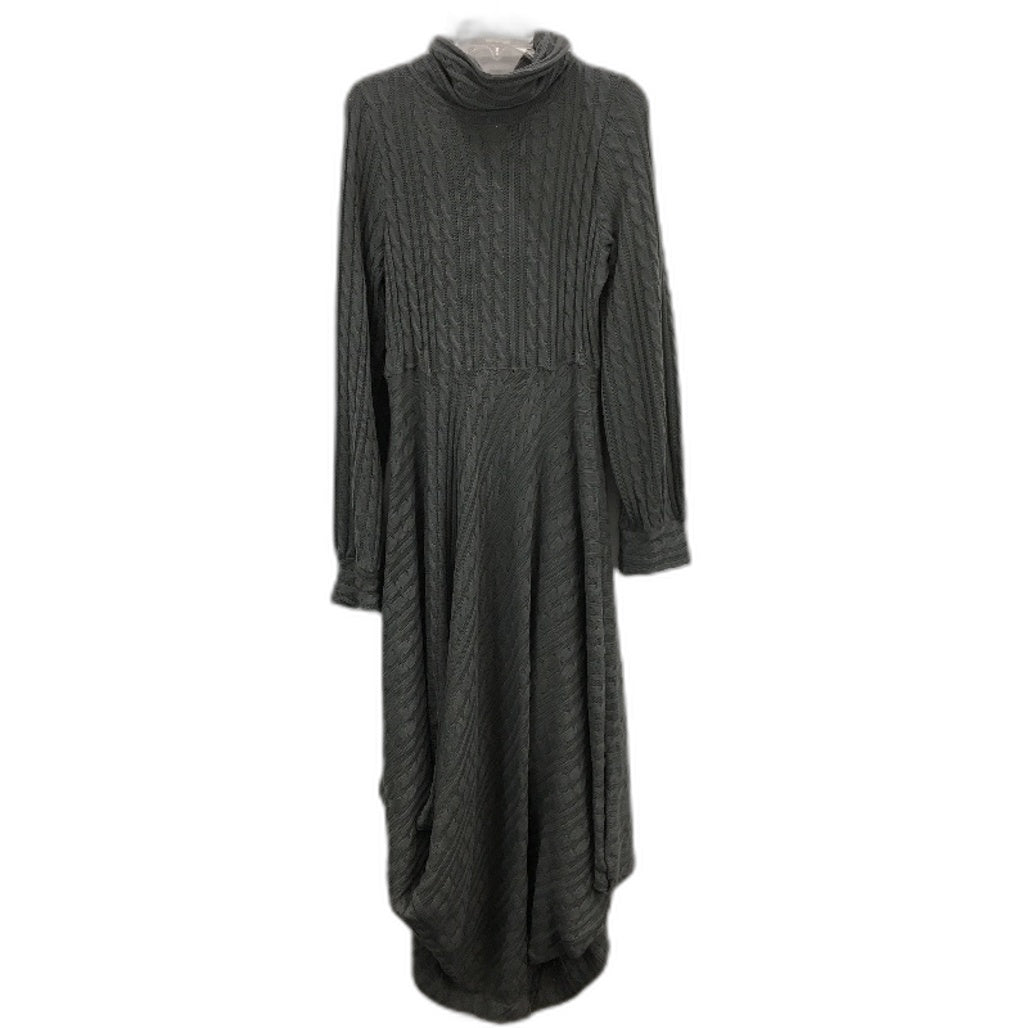 Blauuw by Monica Turtleneck Wool Knit Grey Maxi Dress Ladies Size Large