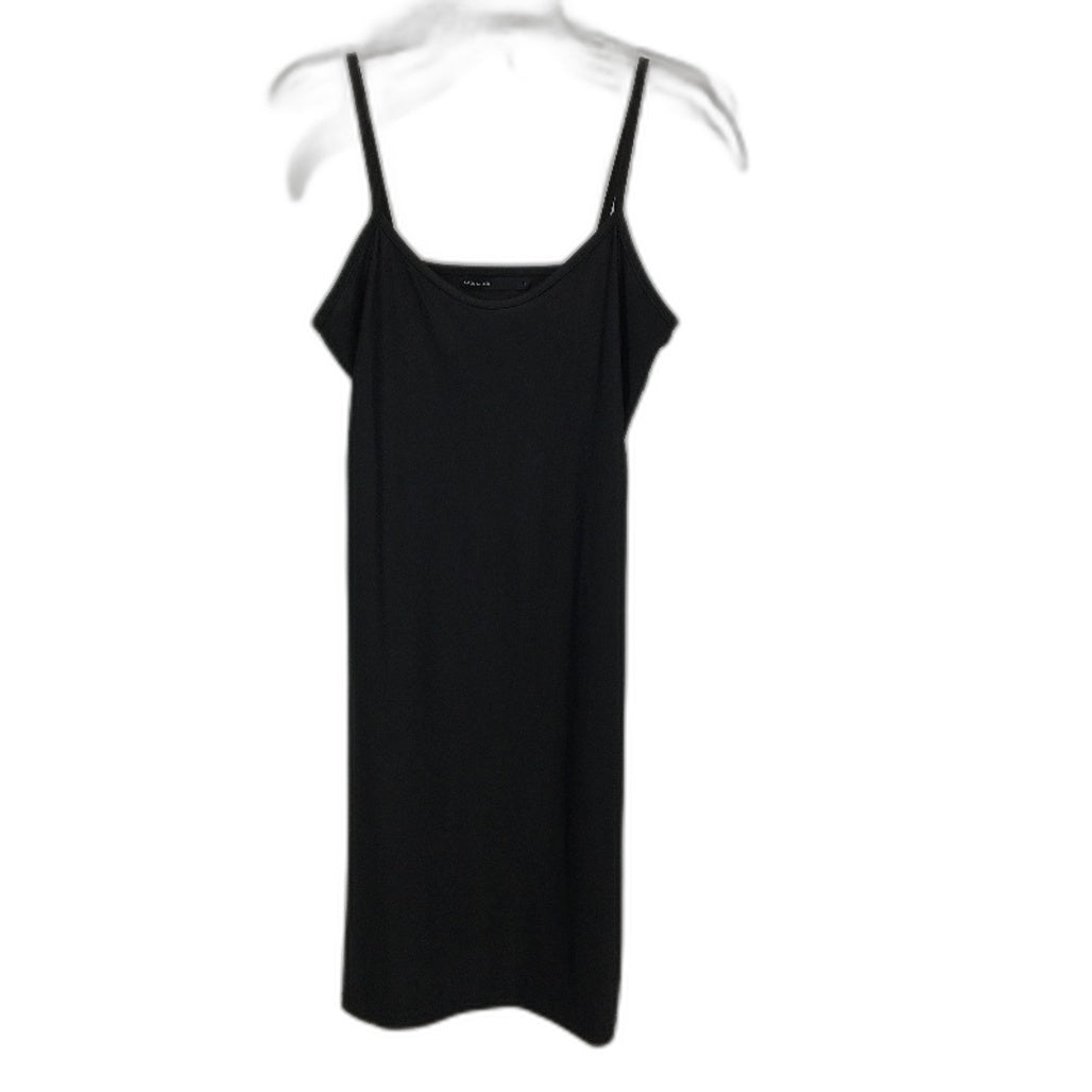 Karen Millen Cable Knit Crewneck Longsleeve Black Midi Dress Ladies Size Large