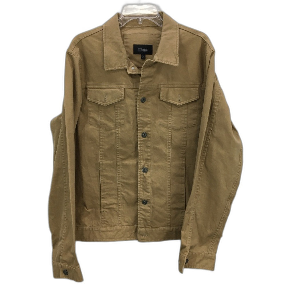 Oxford Classic Essentials Khaki Brown Cotton Denim Jacket Mens Size XL