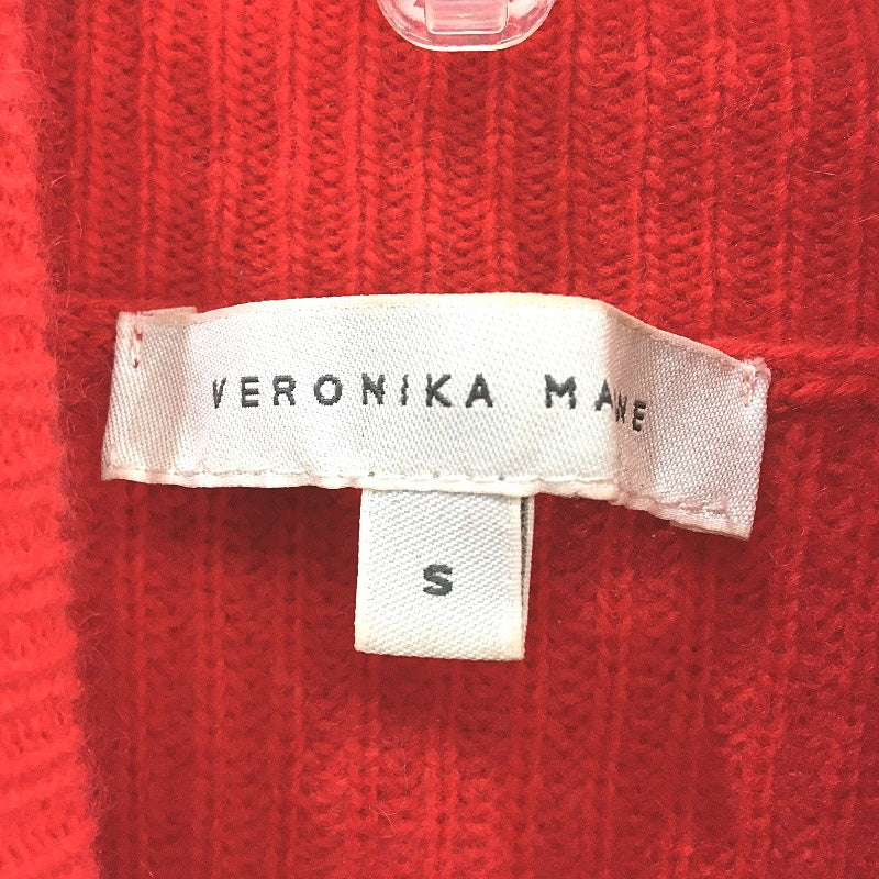 Veronika Maine Wool Cashmere Blend Knitted Red Sweater Ladies Size Small