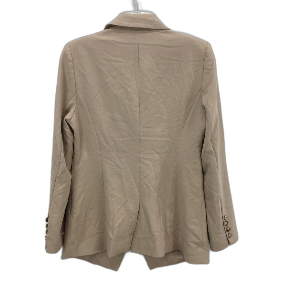 Decjuba Double Breasted Fully Lined Beige Blazer Jacket Ladies Size AU 12