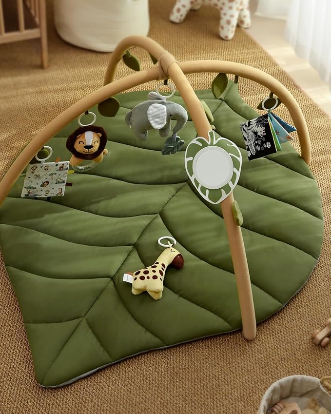Blissful Diary Large Green Leaf Baby Play Activity Gym for Ages 0-36 Months NEW
